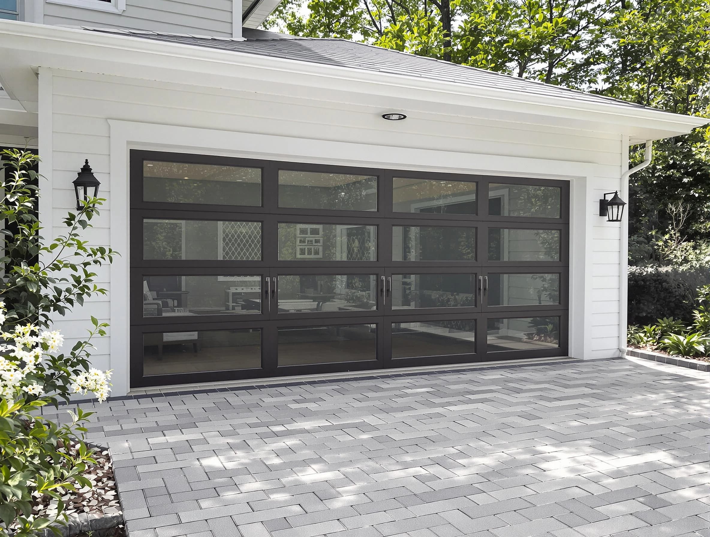 Mead Garage Door Repair design specialist presenting custom garage door options to Mead homeowner