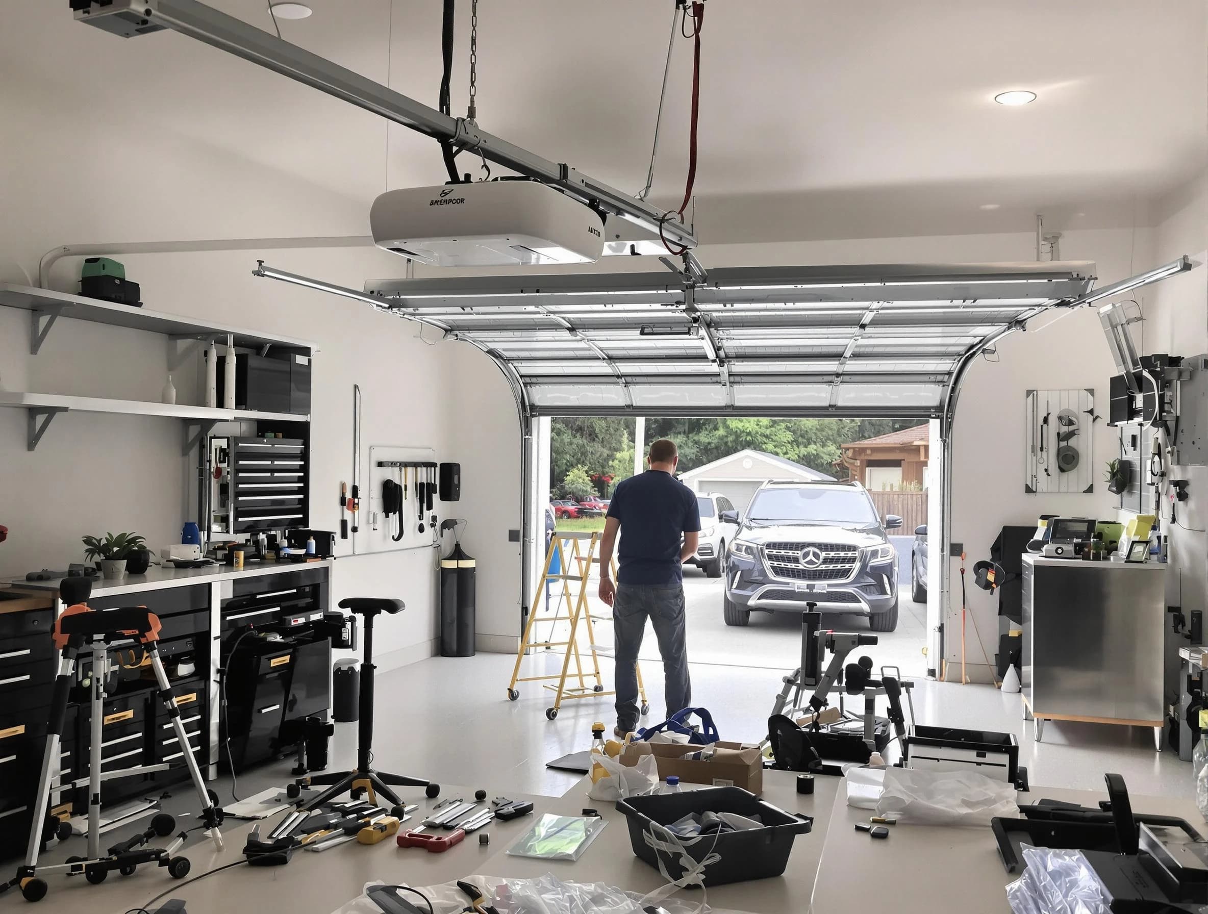 Garage door opener installation by Mead Garage Door Repair in Mead