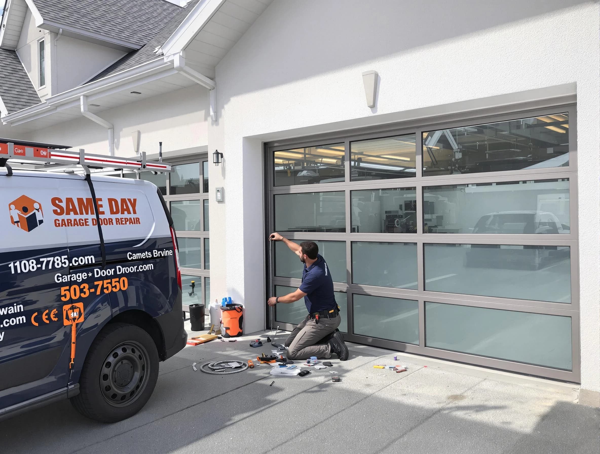 Same-day garage door repair service by Mead Garage Door Repair in Mead