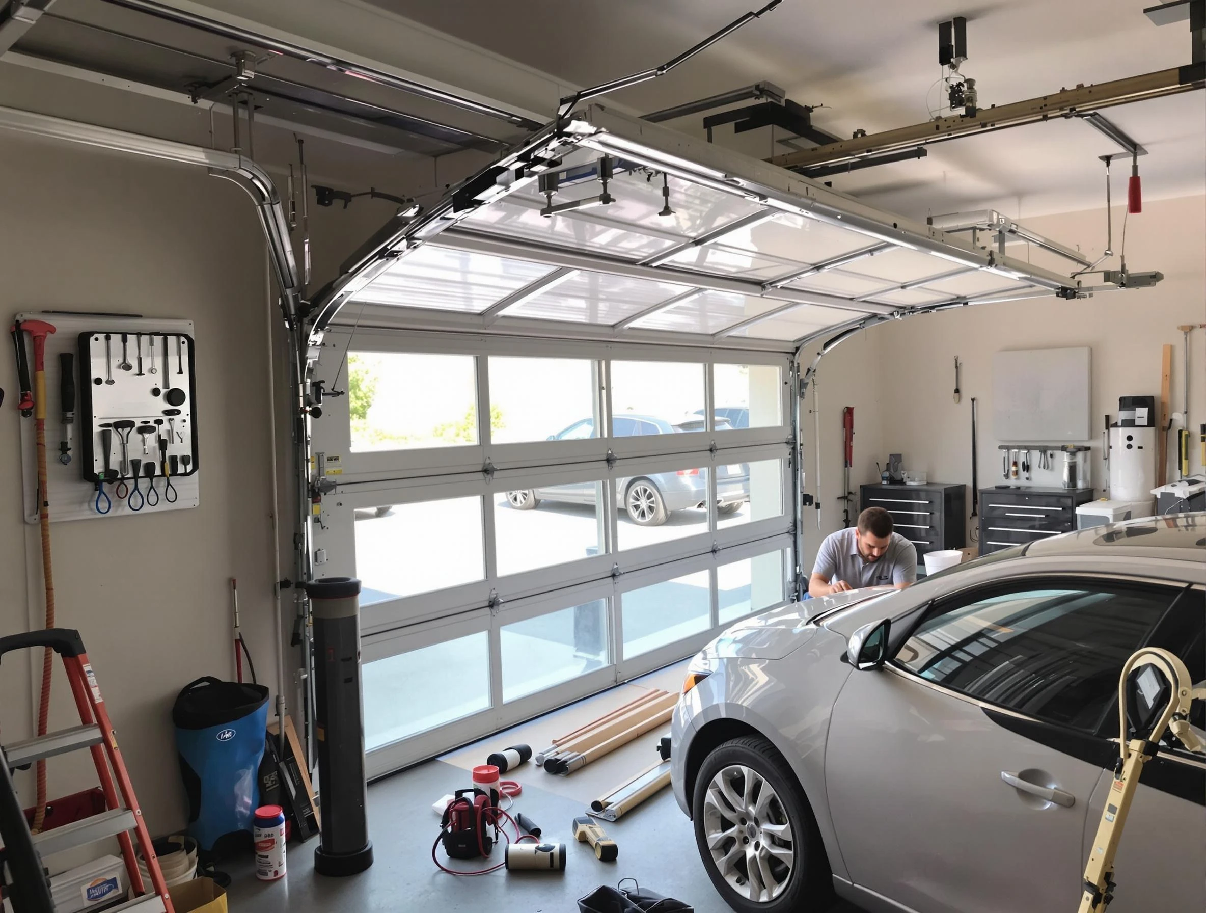 Garage door noise reduction service by Mead Garage Door Repair in Mead