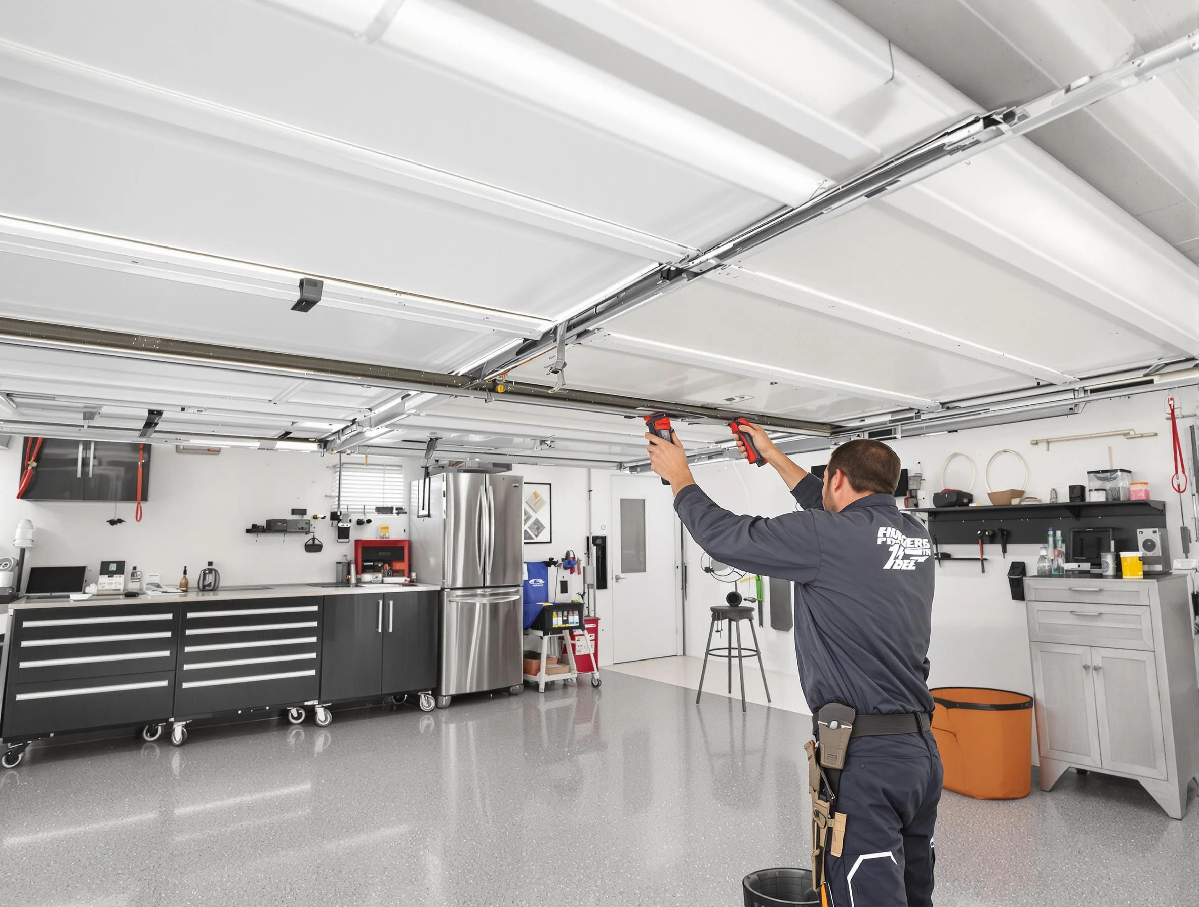 Overhead garage door repair service by Mead Garage Door Repair in Mead