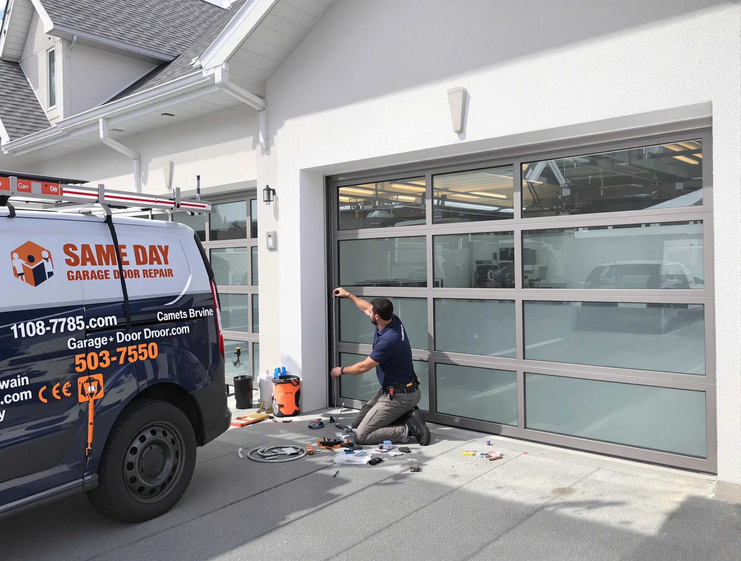 Same-day garage door repair service by Mead Garage Door Repair in Mead